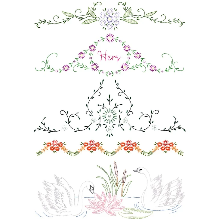 Herrschners Fall 2026 Revival Pillowcase Pairs, Set of 5 Stamped Embroidery