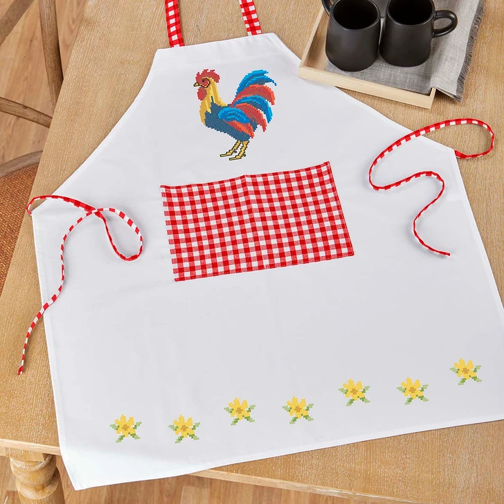 Herrschners Country Sunrise Apron Stamped Cross-Stitch