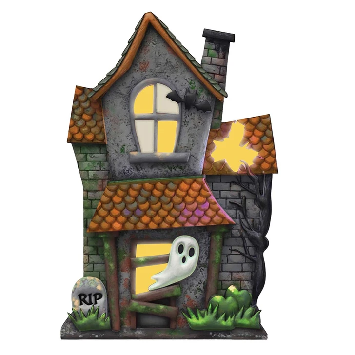 Masterpieces Puzzle Co Light-Up Haunted House Plaster Paint Set