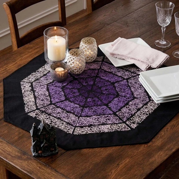 Herrschners Ombre Cobwebs Table Topper Stamped Cross-Stitch Kit