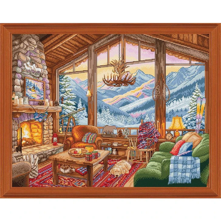 Letistitch Winter Lodge Counted Cross-Stitch Kit