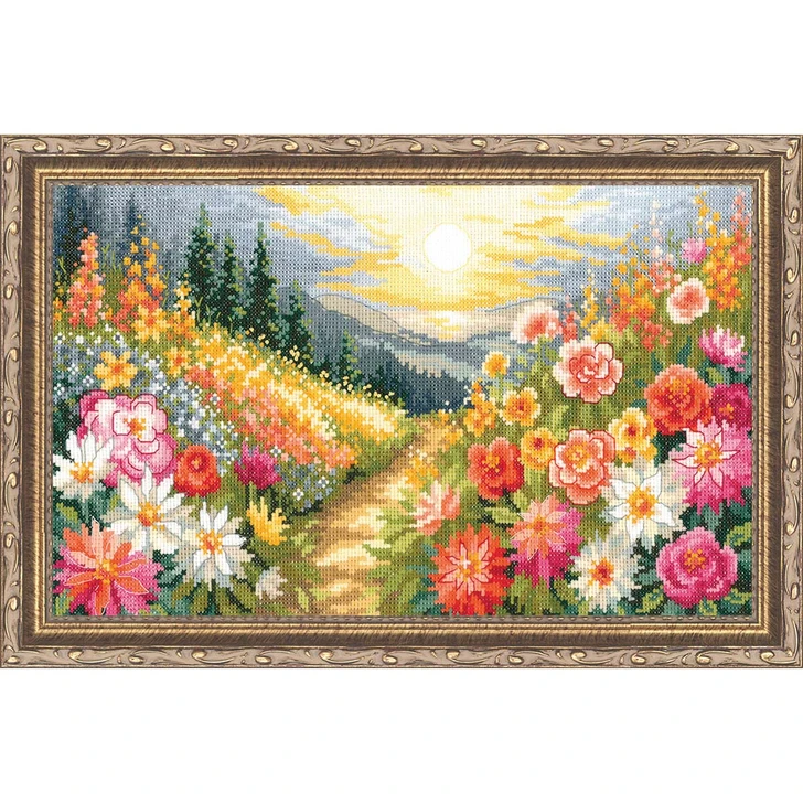 Vervaco A Walk through Colours Kit & Frame Counted Cross-Stitch Kit