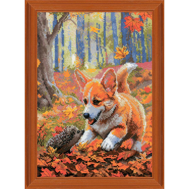 RIOLIS Meeting in the Forest Kit & Frame Counted Cross-Stitch Kit