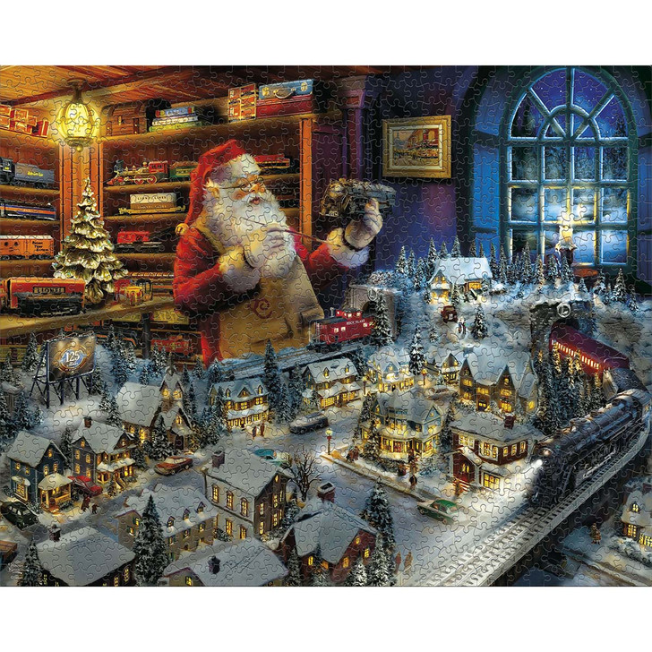 Ceaco Thomas Kinkade Santa's Final Touch Jigsaw Puzzle