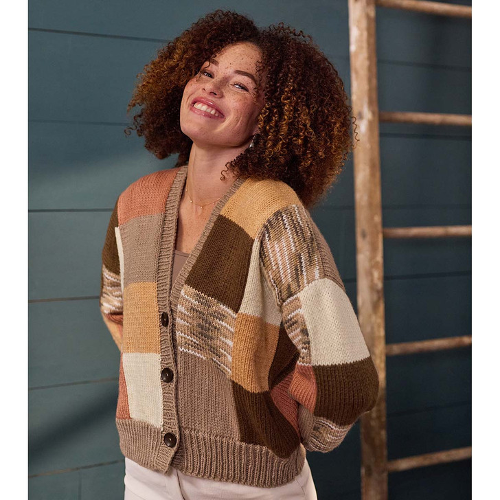 Premier Colorblock Cardigan Knit Kit
