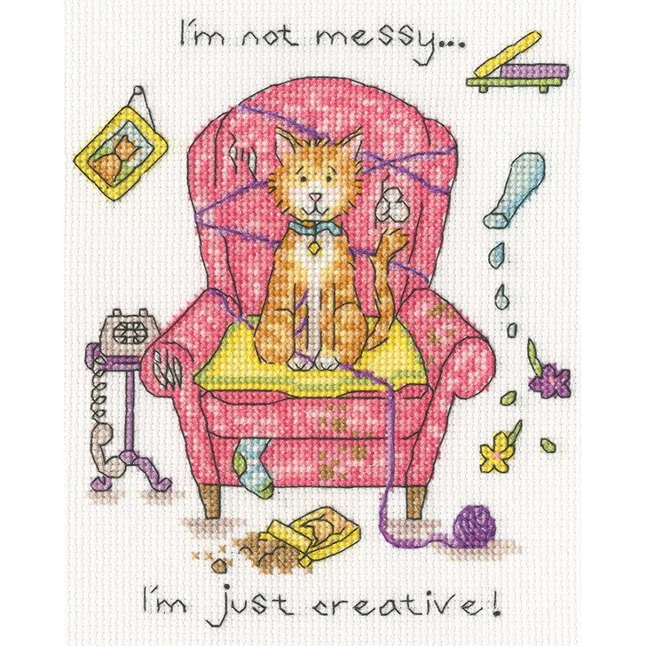 Bothy Threads Crafty Cat Counted Cross-Stitch Kit