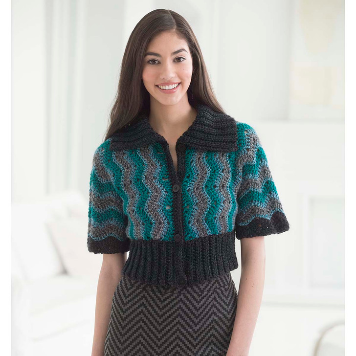 Lion Brand Ripple Bolero Crochet Kit