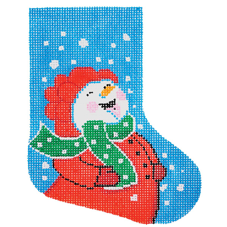 Happy Snowman Needlepoint Stocking Needlepoint Canvas