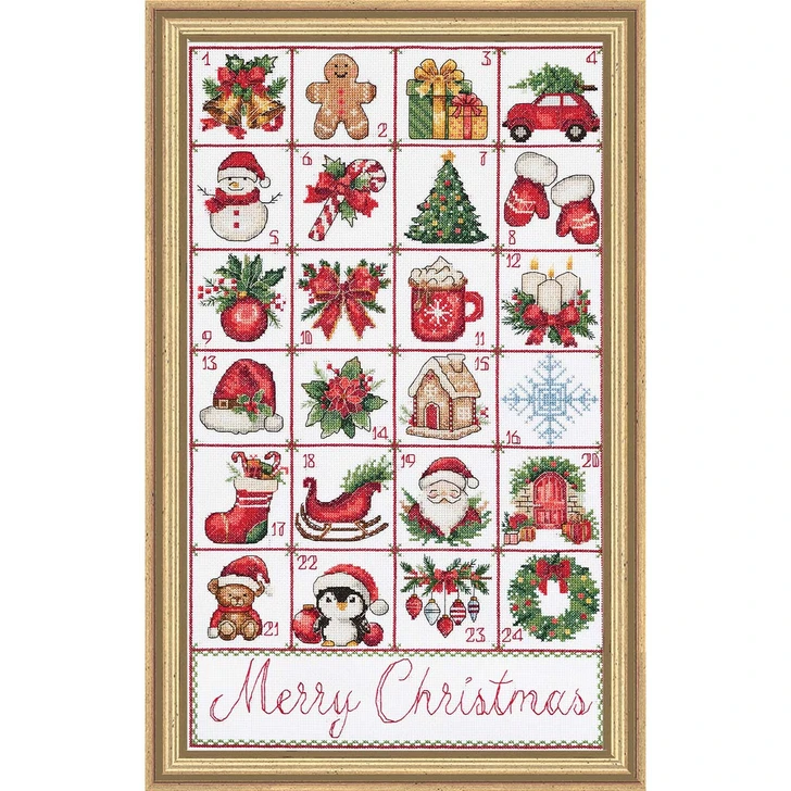 Abris Art Christmas Advent Counted Cross-Stitch Kit