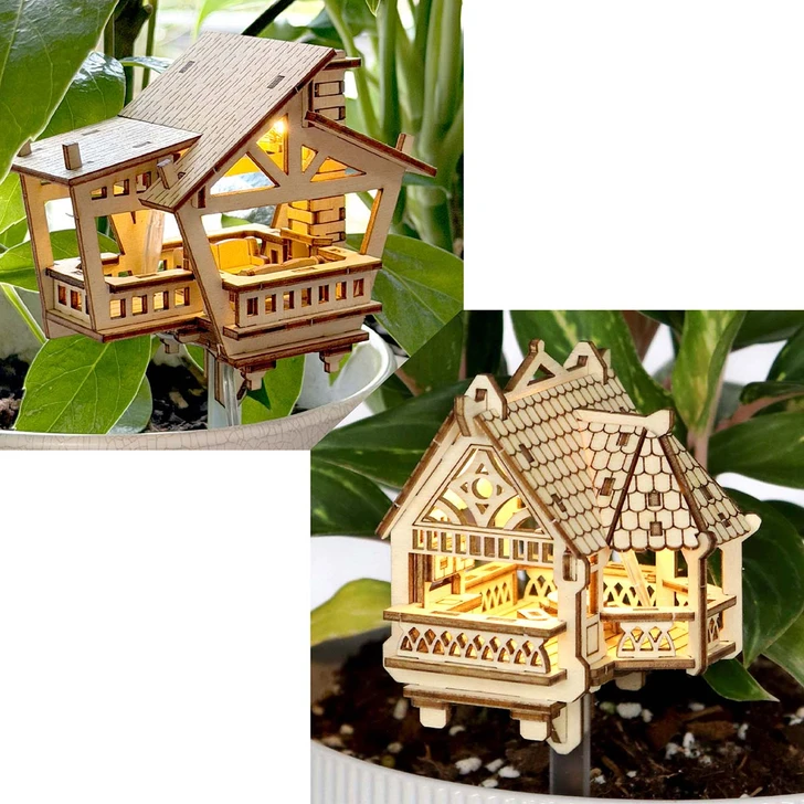 Tiny Treehouses Garden Vista & Lost Cabin, Set of 2 Model - Wood