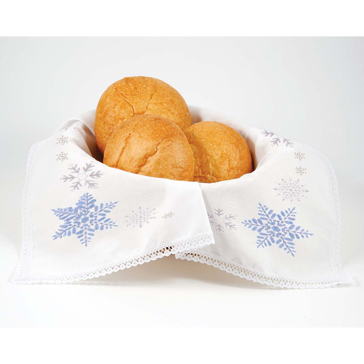 Herrschners Snowflake Serenade Bread Cloth Stamped Embroidery Kit