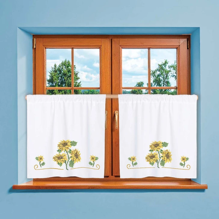 Herrschners Live, Love, Grow Curtains Stamped Cross-Stitch