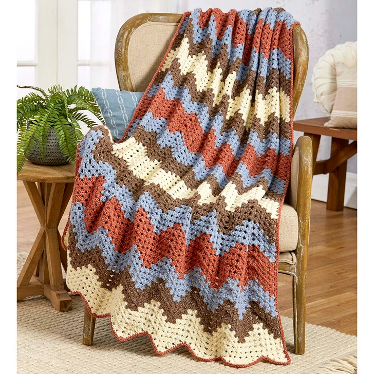 Herrschners Timber Trail Chevron Throw Free Download