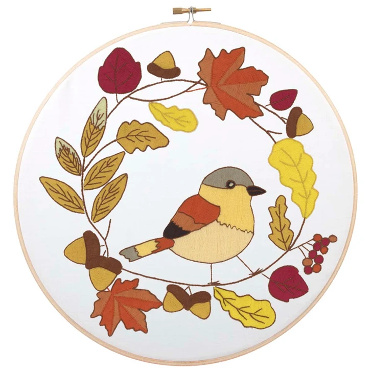 Herrschners Fall Bird Stamped Picture Free Download