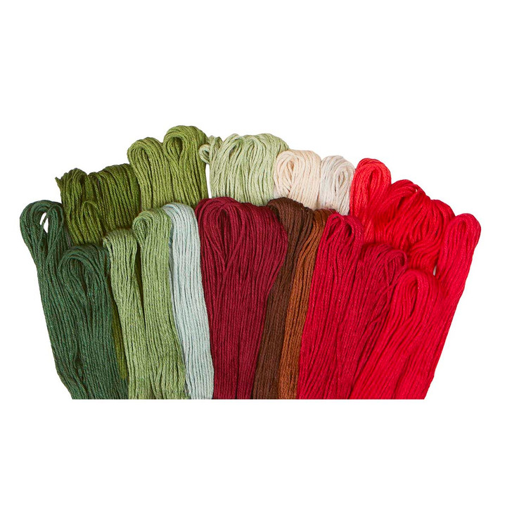 Hearth & Holly Floss Pack, 25 Skeins Thread Kit