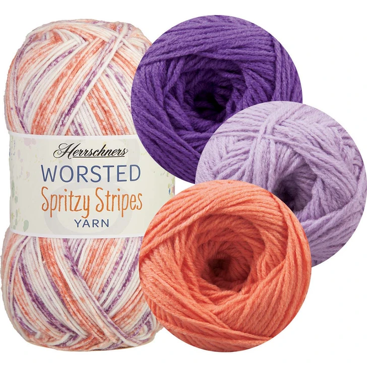 Herrschners Worsted 8 Spritzy Stripes Yarn Pack
