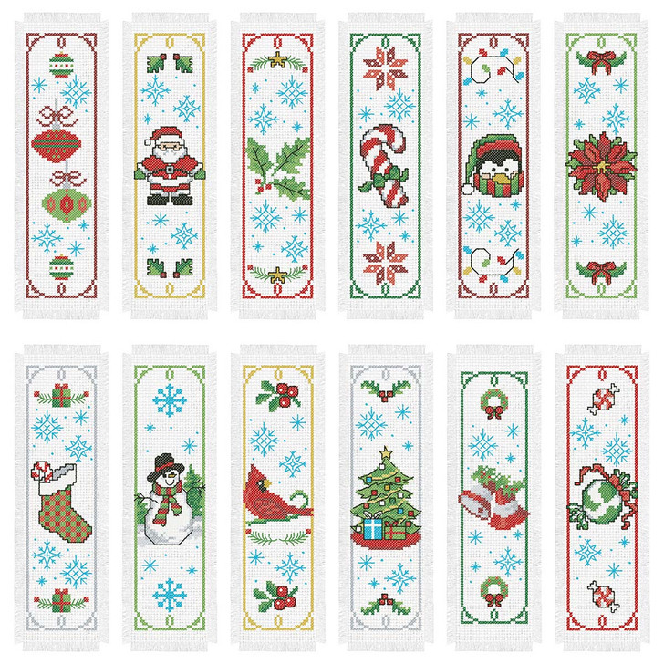 Herrschners Holiday Icon Bookmarks Counted Cross-Stitch Kit