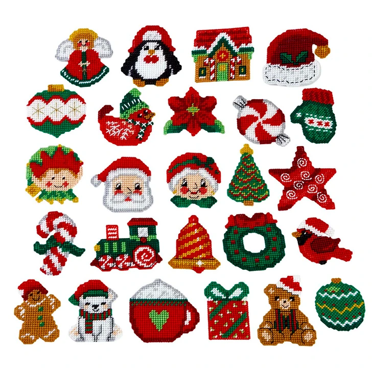 Herrschners Christmas Advent Ornaments Counted Cross-Stitch Kit