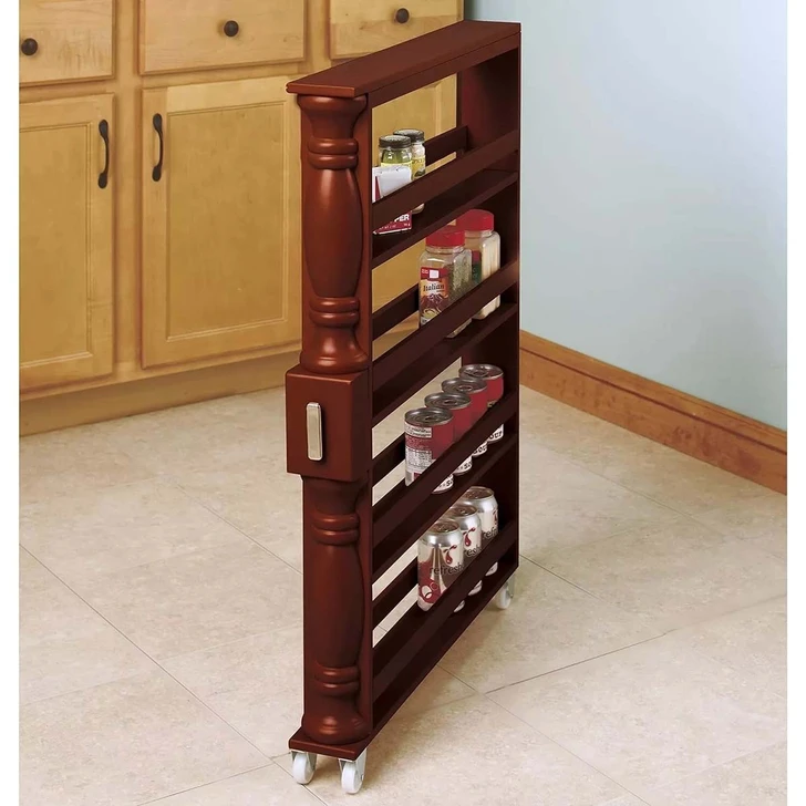 Slim Rolling Can & Spice Rack