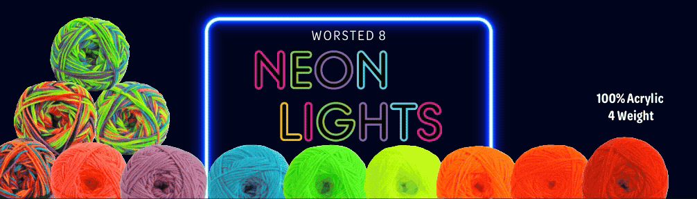 Neon Colored Yarn: Herrschners Worsted 8 Neon Lights
