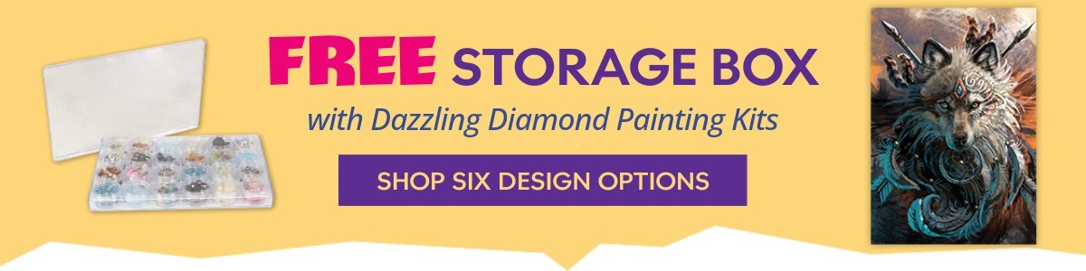 Free Storage Box with Dazzling Diamond Painting Kits. Shop six design options.