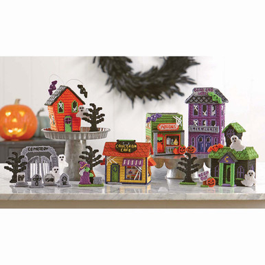 Herrschners Halloween Village Plastic Canvas Kit