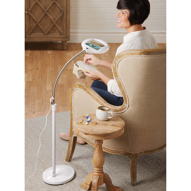Herrschners LED Standing Lamp Magnifier