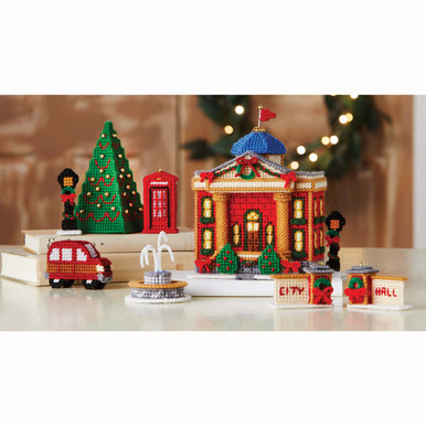 Herrschners Christmas Village - City Hall Plastic Canvas Kit