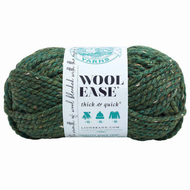 Lion Brand Yarn Wool-Ease Thick and Quick Succulent Classic Super Bulky Acrylic, Wool Green Yarn 3 Pack