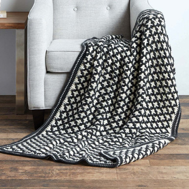 Caron® Frenetic Stripes Mosaic Blanket Crochet Kit