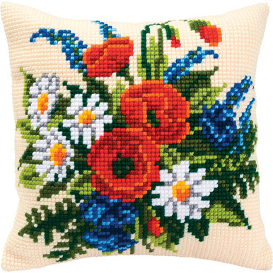 Plumeria Flowers Needlepoint Pillow