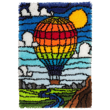 Leisure Arts Hot Air Balloon Latch Hook Kit