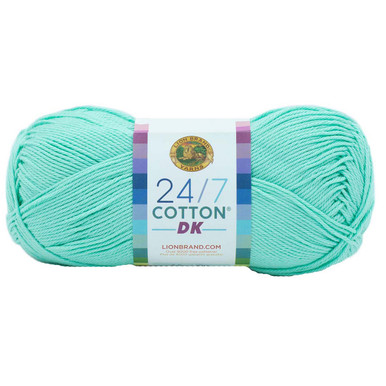 (3 Pack) Lion Brand Yarn 769-300AB 24/7 Cotton DK Sparkle Yarn, Truffle