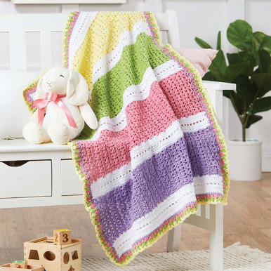 Herrschners Bright Lollipops Baby Blanket Crochet Kit