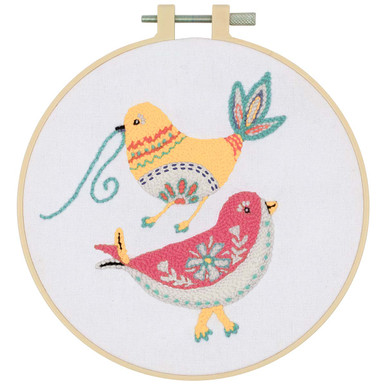 Fabric Edition, Inc. Birds Hoop Punch Needle Kit