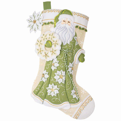 Bucilla Peppermint Santa Stocking Kit