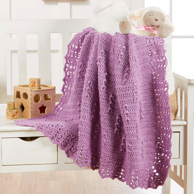Herrschners Lace Lullaby Baby Blanket Crochet Kit