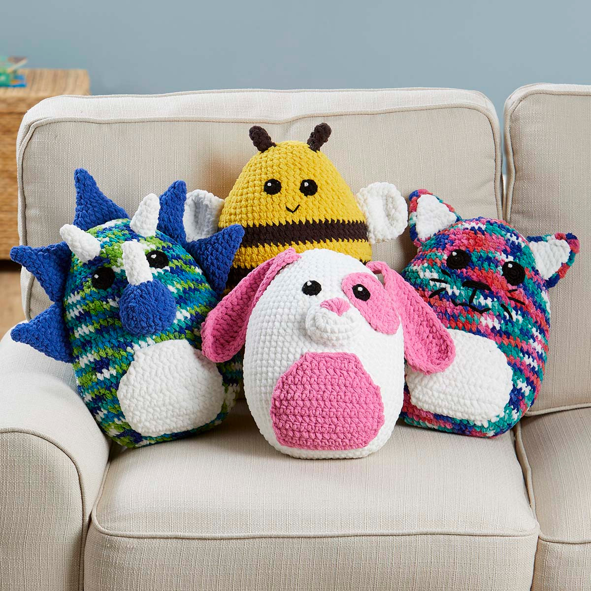 Herrschners Snuggly Sidekicks-Buy all 4 Crochet Yarn Kit