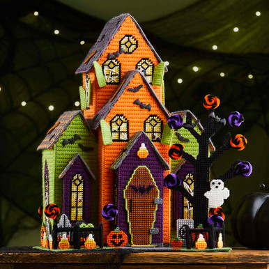 Herrschners Haunted Manor Plastic Canvas Kit