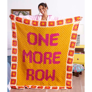 Red Heart One More Row Blanket Crochet Kit