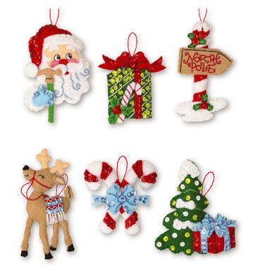 その他 Woodland Santa Felt Ornaments Bucilla Woodland Santa Felt Ornaments Bucilla Bucilla WOODLAND SANTA