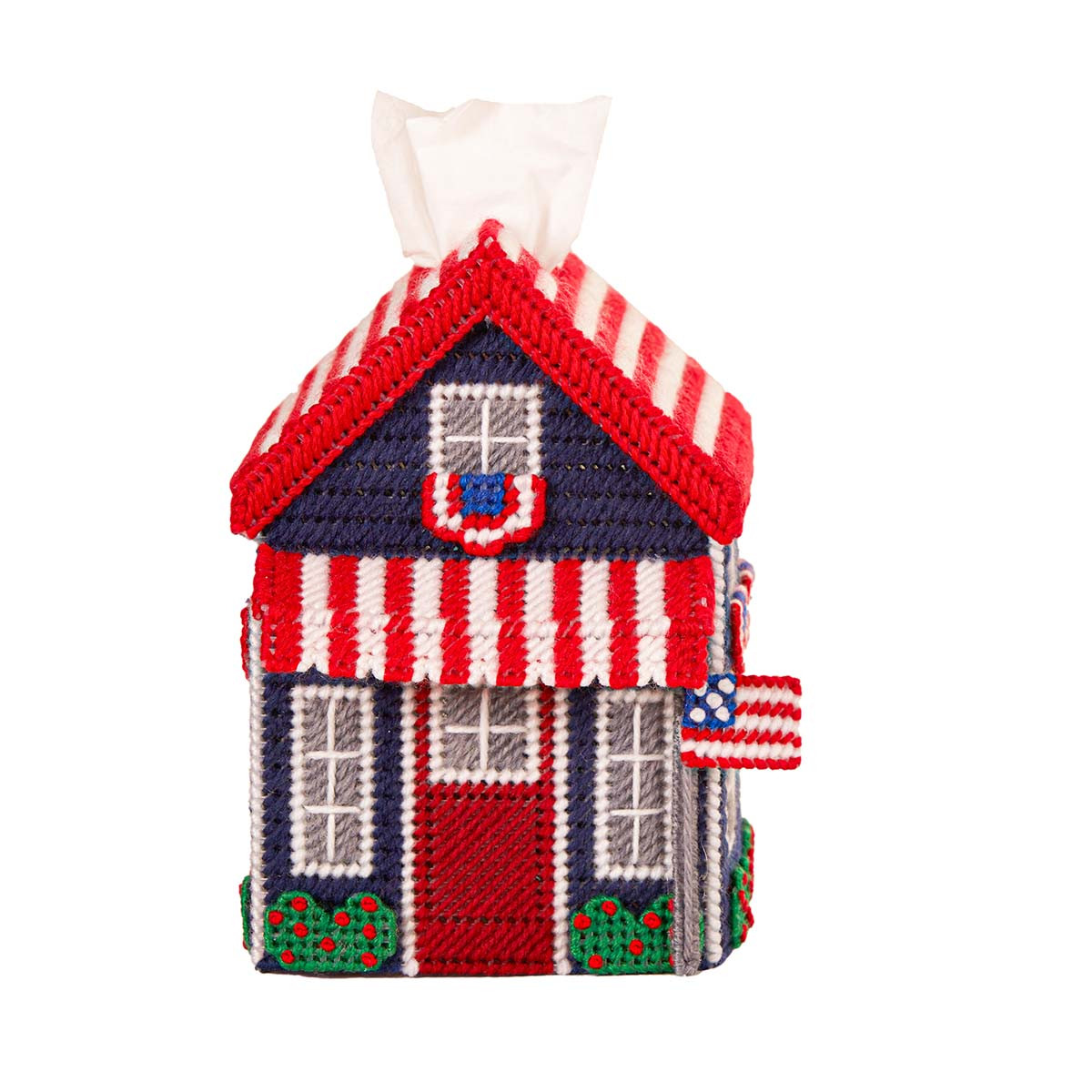 Herrschners Patriotic Manor Tissue Box - July Plastic Canvas Kit