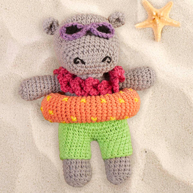 Herrschners Beach Bum Hippo Crochet Kit