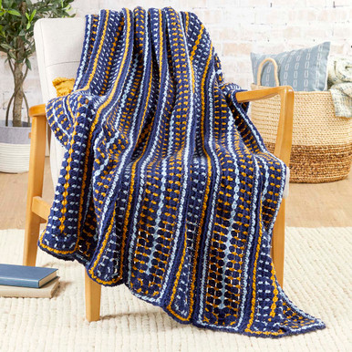 Herrschners Dash of Elegance Throw Crochet Kit