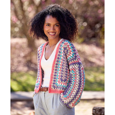 Premier Spring Stripes Cardigan Crochet Kit