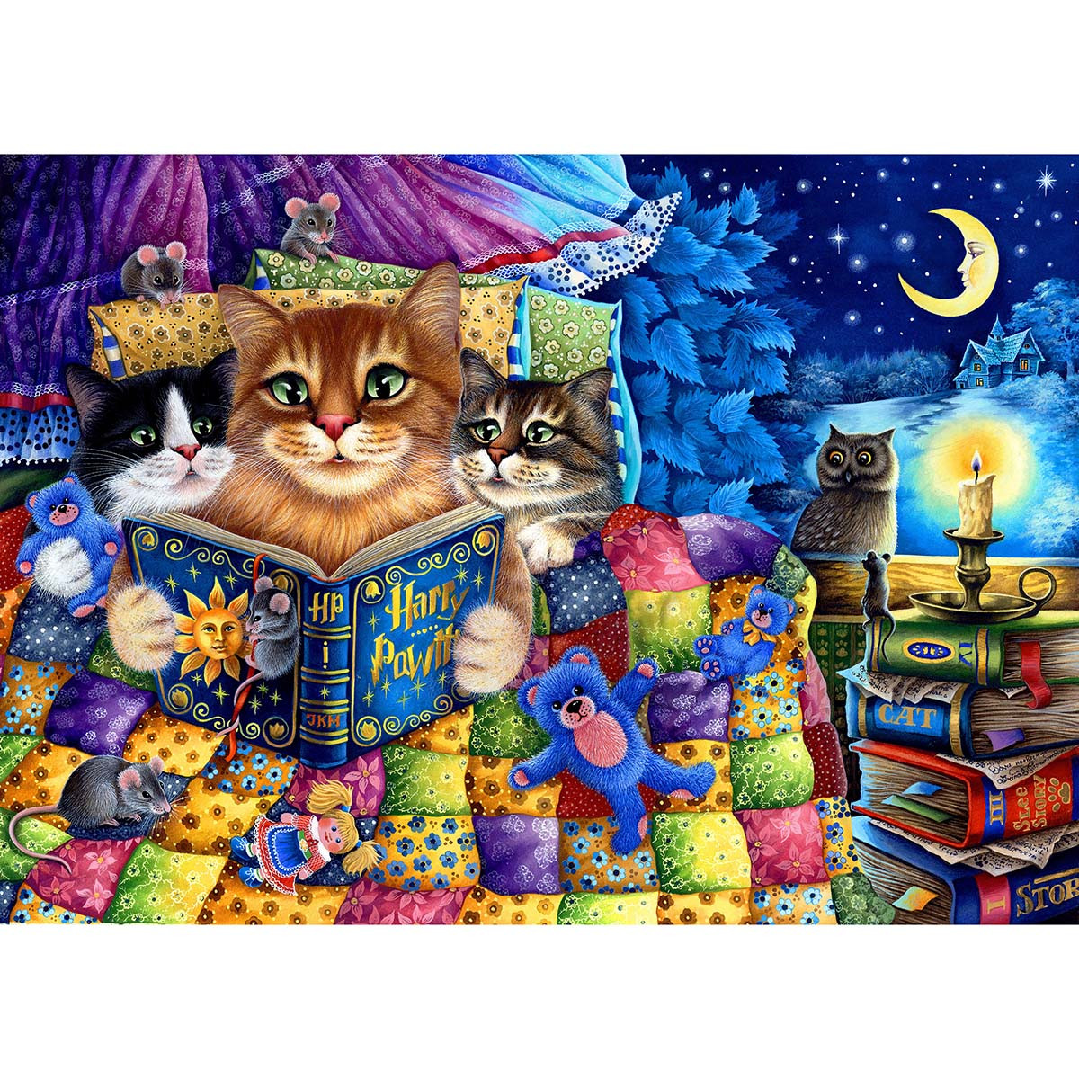 Diamond Art Club Kitten Bedtime Stories Diamond Painting