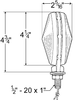 Grote 50630 S/T/T Light Red/Yel Thin-Line Duramold Double-Face Double Contact