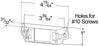 Grote 43370 Bracket, White, Rail Mount, Kit