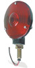 Grote 53052 S/T/T Light 4" Red Zinc Die-Cast Single-Face Dbl Contact Black Enamel