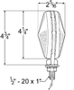 Grote 55223 Turn Light,Yel/Yel,Thin-Line Duramold,Dbl-Face,Sngl Contact